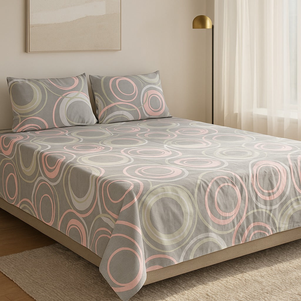 Printed Bedsheet – DoubleBed-100% Cotton by Pinsstripe