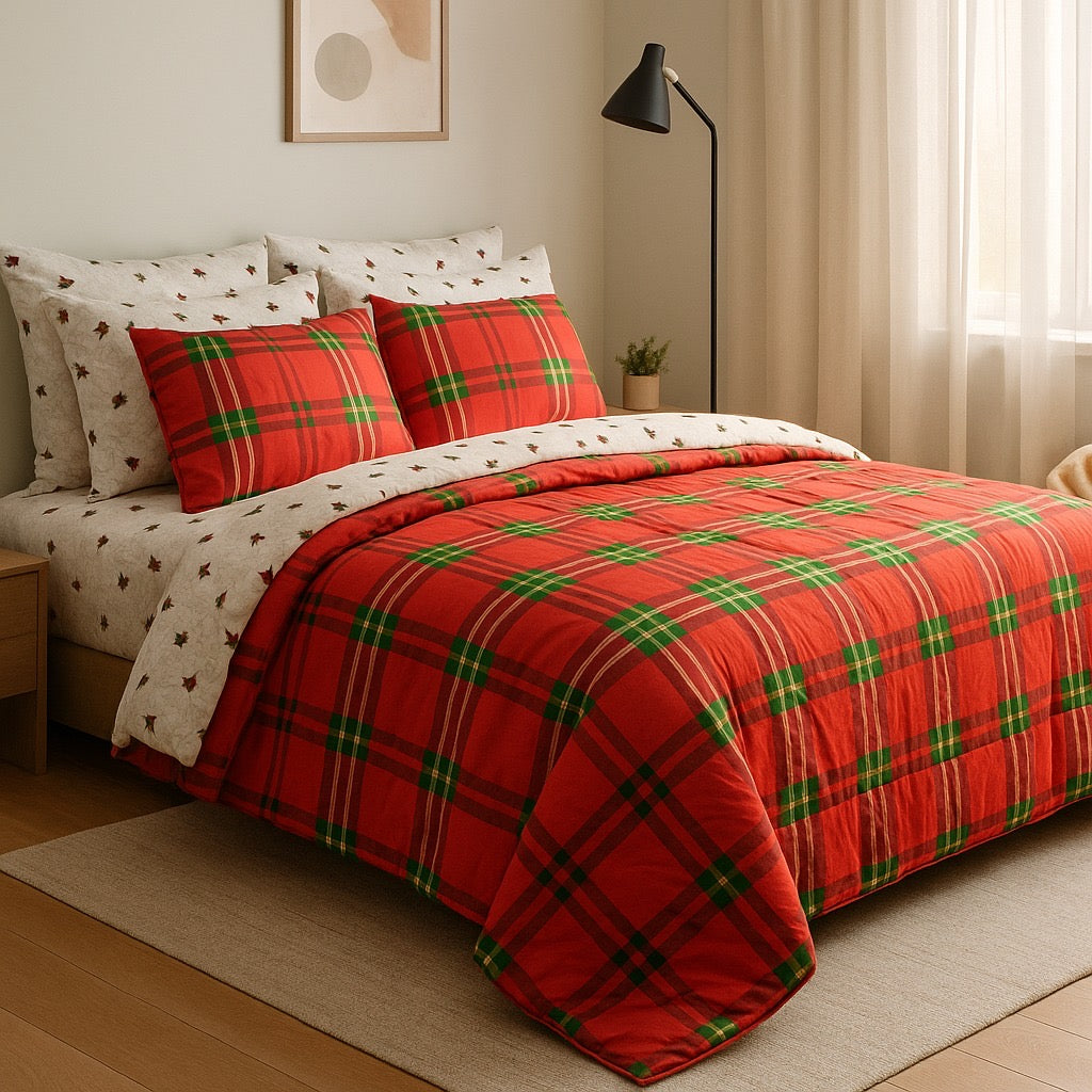 Razai Set-6pc-Pure Cotton-Double Bed by Pinsstripe