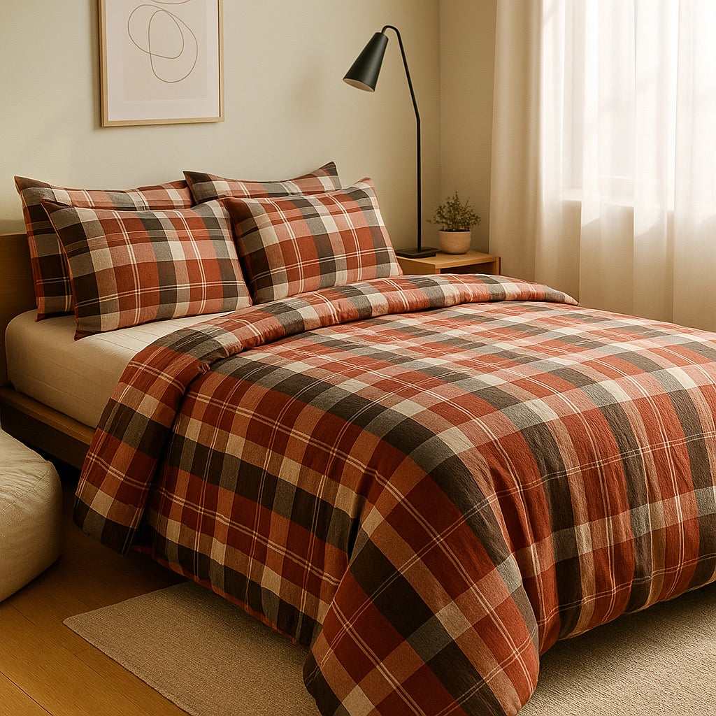 Razai Set-6pc-Pure Cotton-Double Bed by Pinsstripe