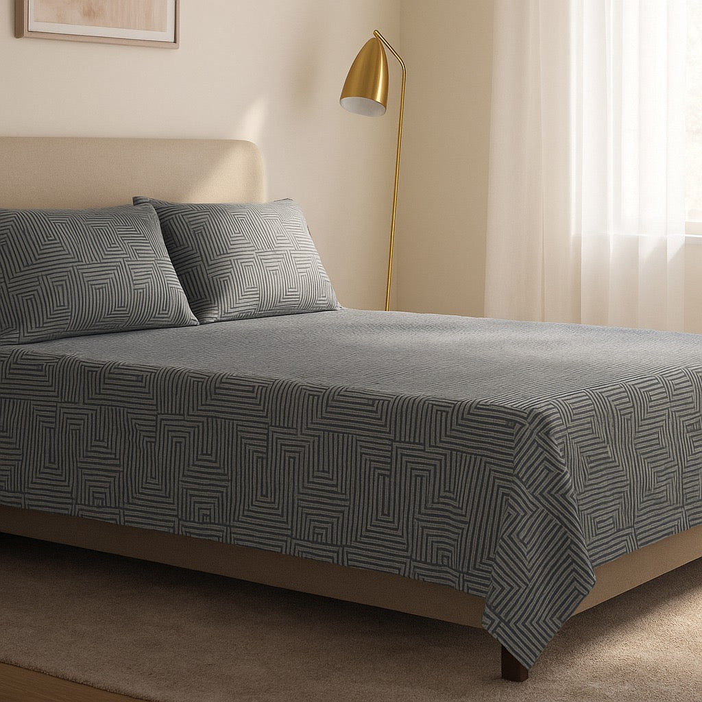 Printed Bedsheet – DoubleBed-100% Cotton by Pinsstripe