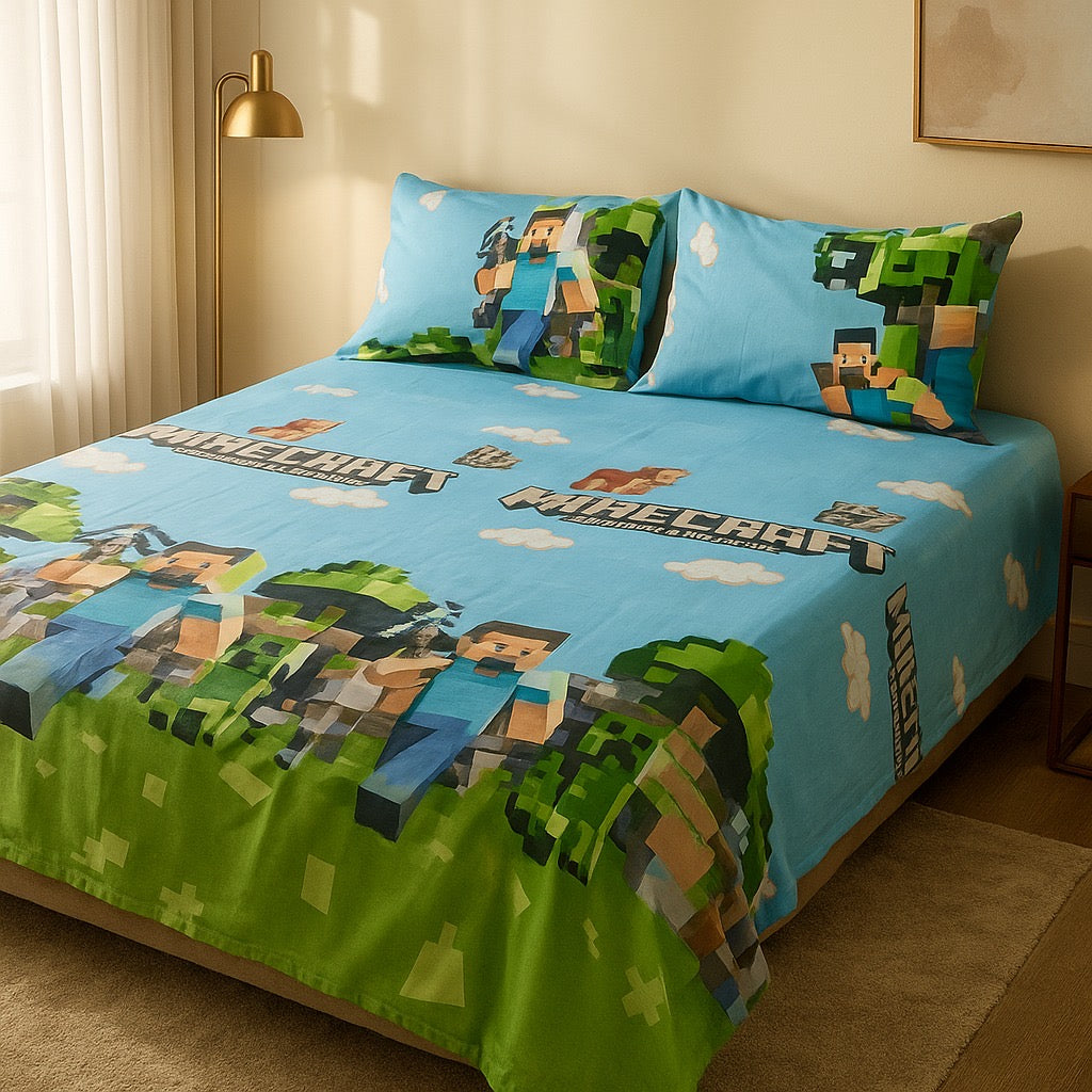 Printed Bedsheet – DoubleBed-100% Cotton by Pinsstripe