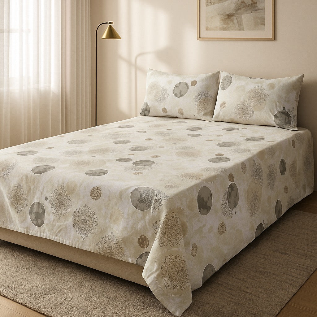 Printed Bedsheet – DoubleBed-100% Cotton by Pinsstripe