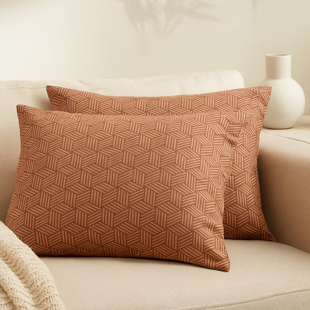 Pillow Covers by Pinsstripe – Pack of 2 – Pure Cotton