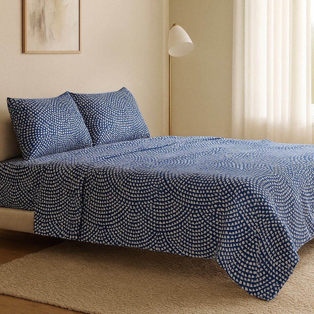 Printed Bedsheet – DoubleBed-100% Cotton by Pinsstripe