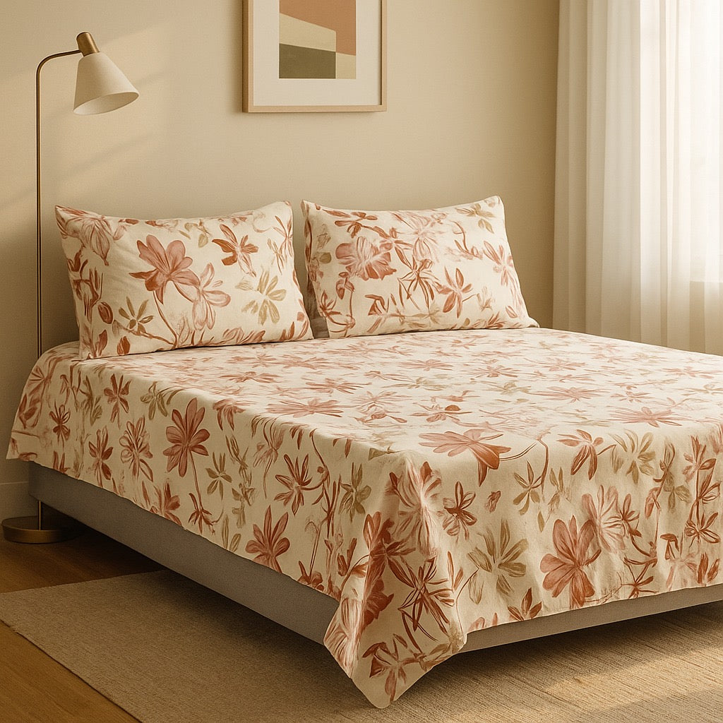 Printed Bedsheet – DoubleBed-100% Cotton by Pinsstripe