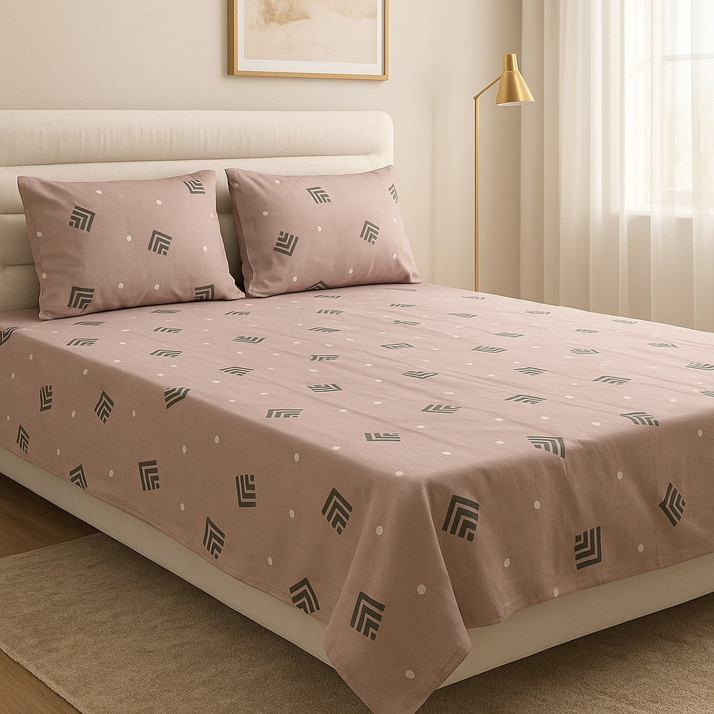 Printed Bedsheet – DoubleBed-100% Cotton by Pinsstripe