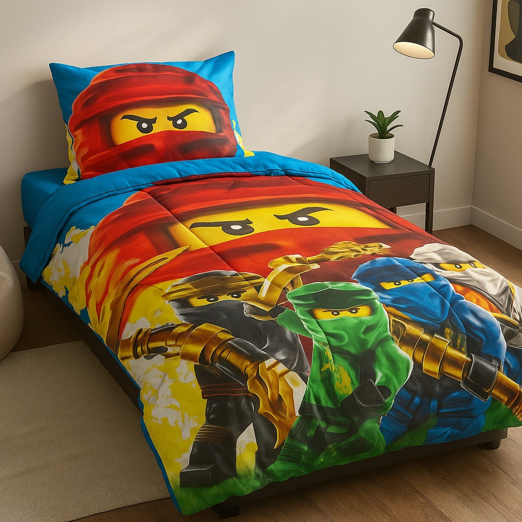 Comforter Set for Kids in cotton-Single Bed by Pinsstripe