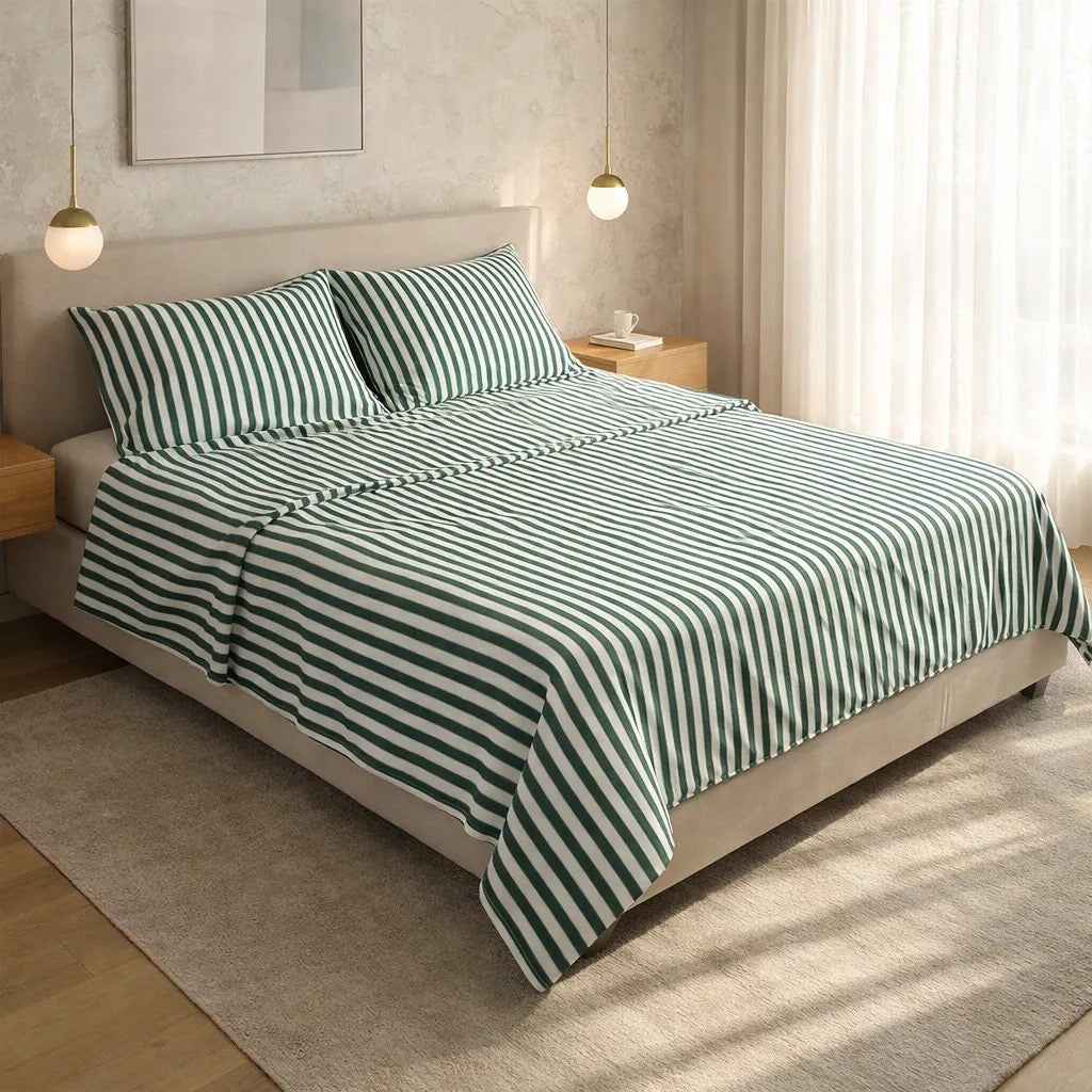 Printed Bedsheet DoubleBed 100% Cotton by Pinsstripe