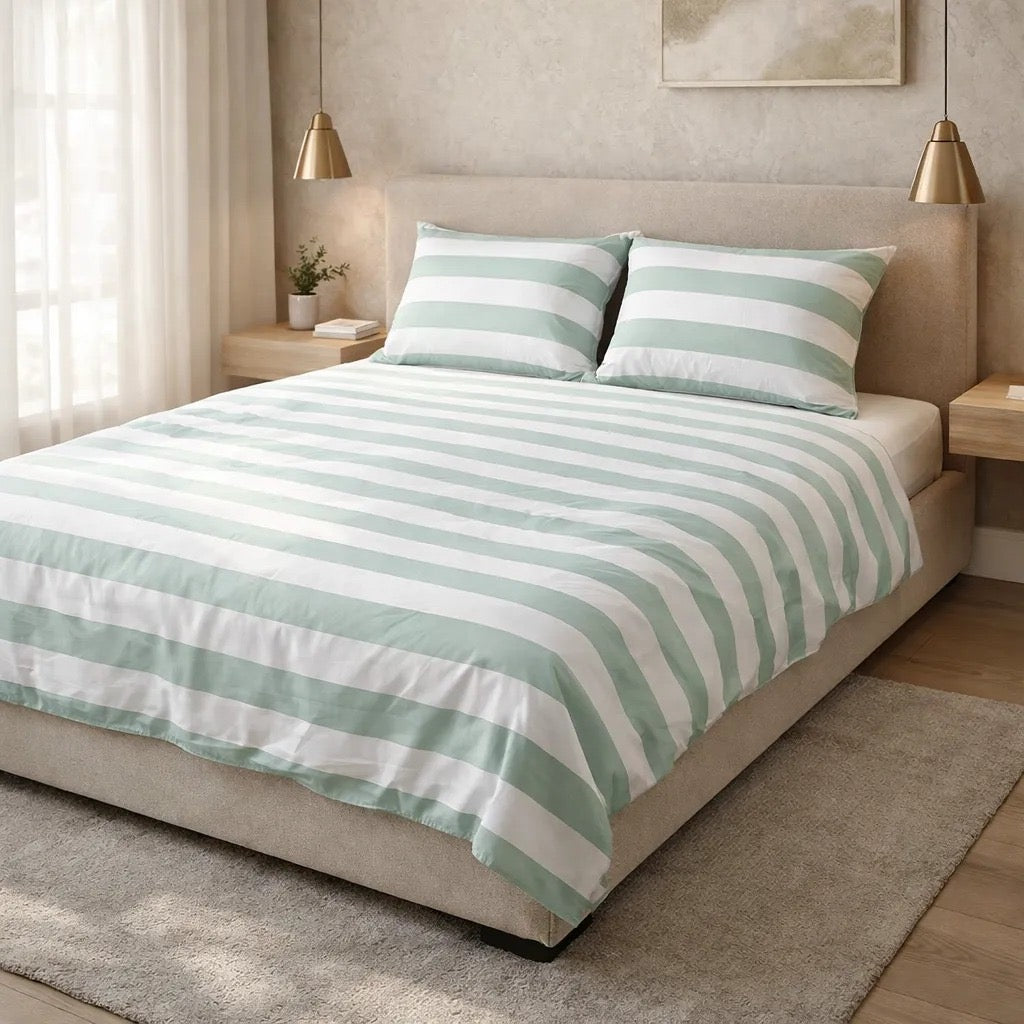 Printed Bedsheet DoubleBed 100% Cotton by Pinsstripe