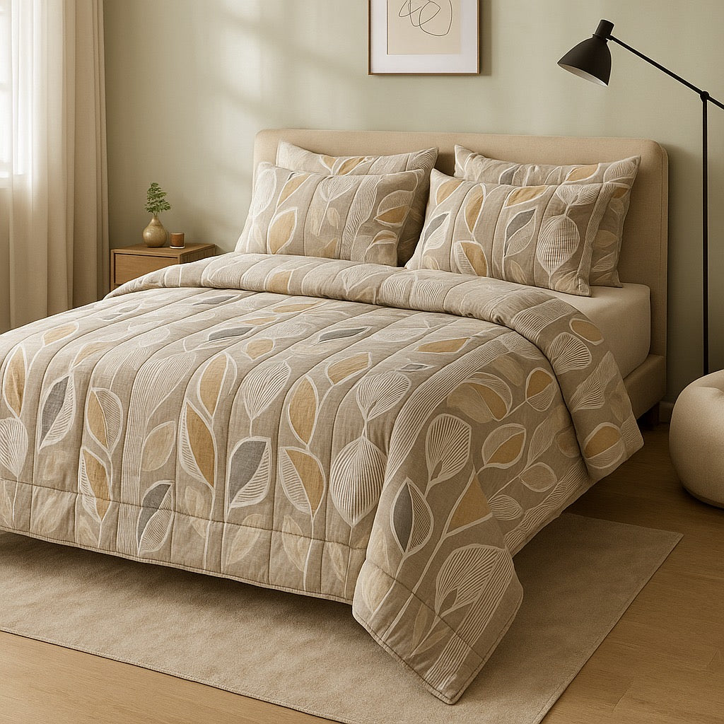 Comforter Set-6pc-Pure Cotton-Double Bed by Pinsstripe