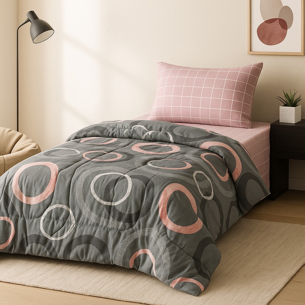 Comforter Set by Pinsstripe – for single bed-3 pc cotton