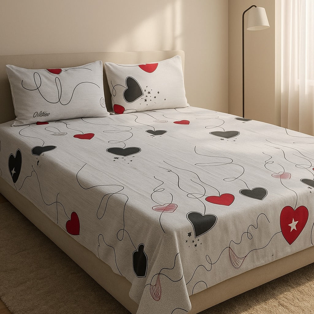 Printed Bedsheet – DoubleBed-100% Cotton by Pinsstripe