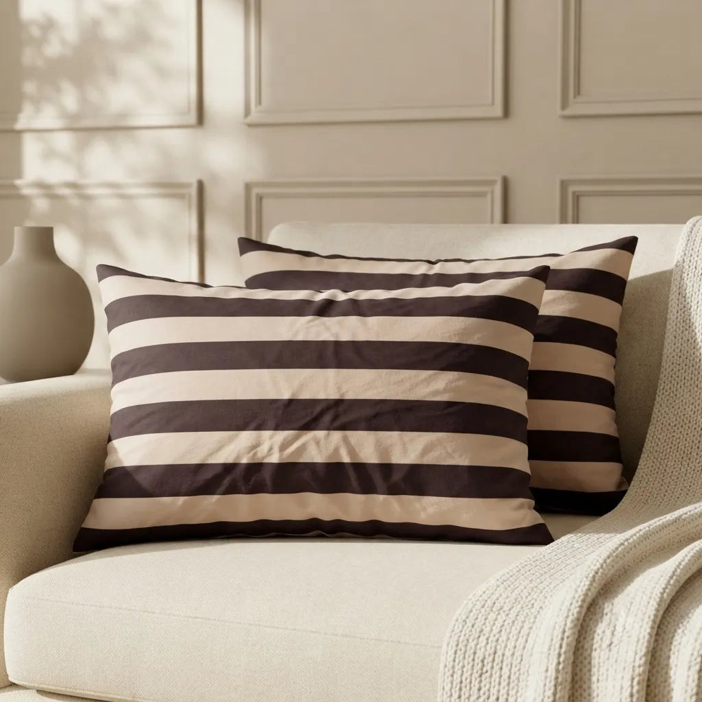 Pillow Covers by Pinsstripe – Pack of 2 – Pure Cotton