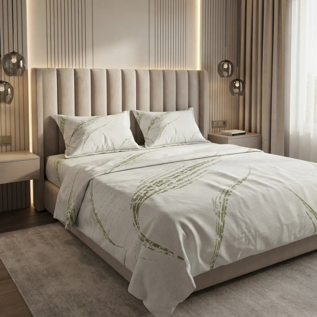 Printed Bedsheet DoubleBed 100% Cotton by Pinsstripe