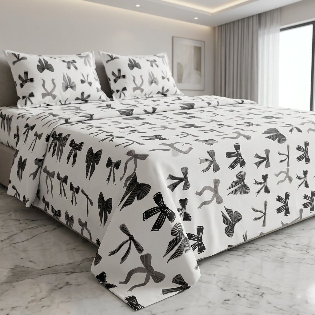 Printed Bedsheet DoubleBed 100% Cotton by Pinsstripe