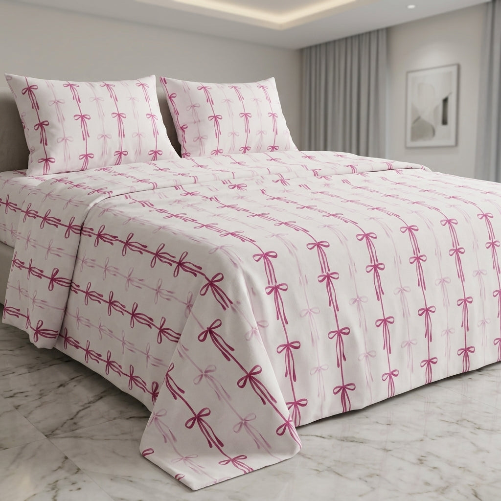 Printed Bedsheet DoubleBed 100% Cotton by Pinsstripe