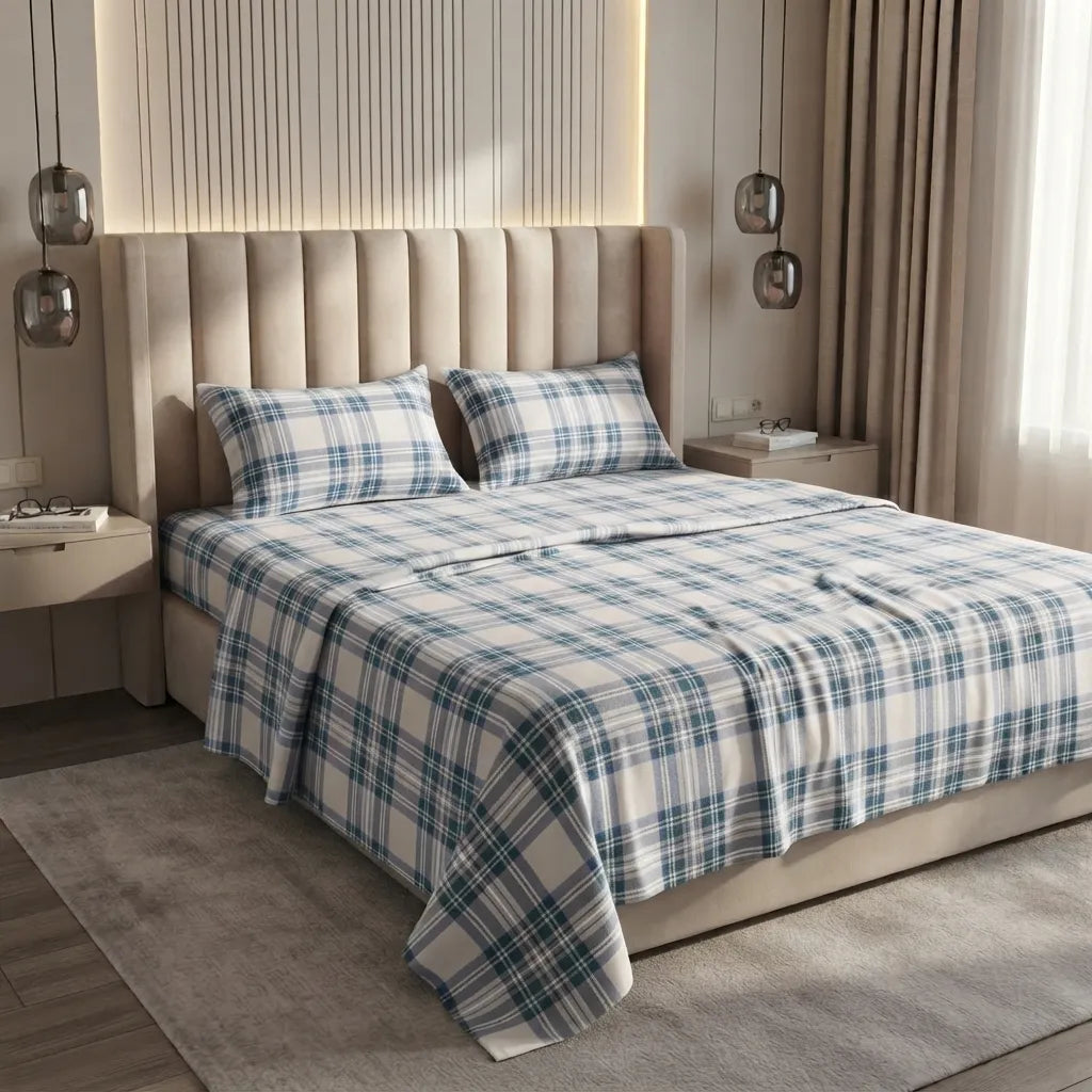Printed Bedsheet DoubleBed 100% Cotton by Pinsstripe