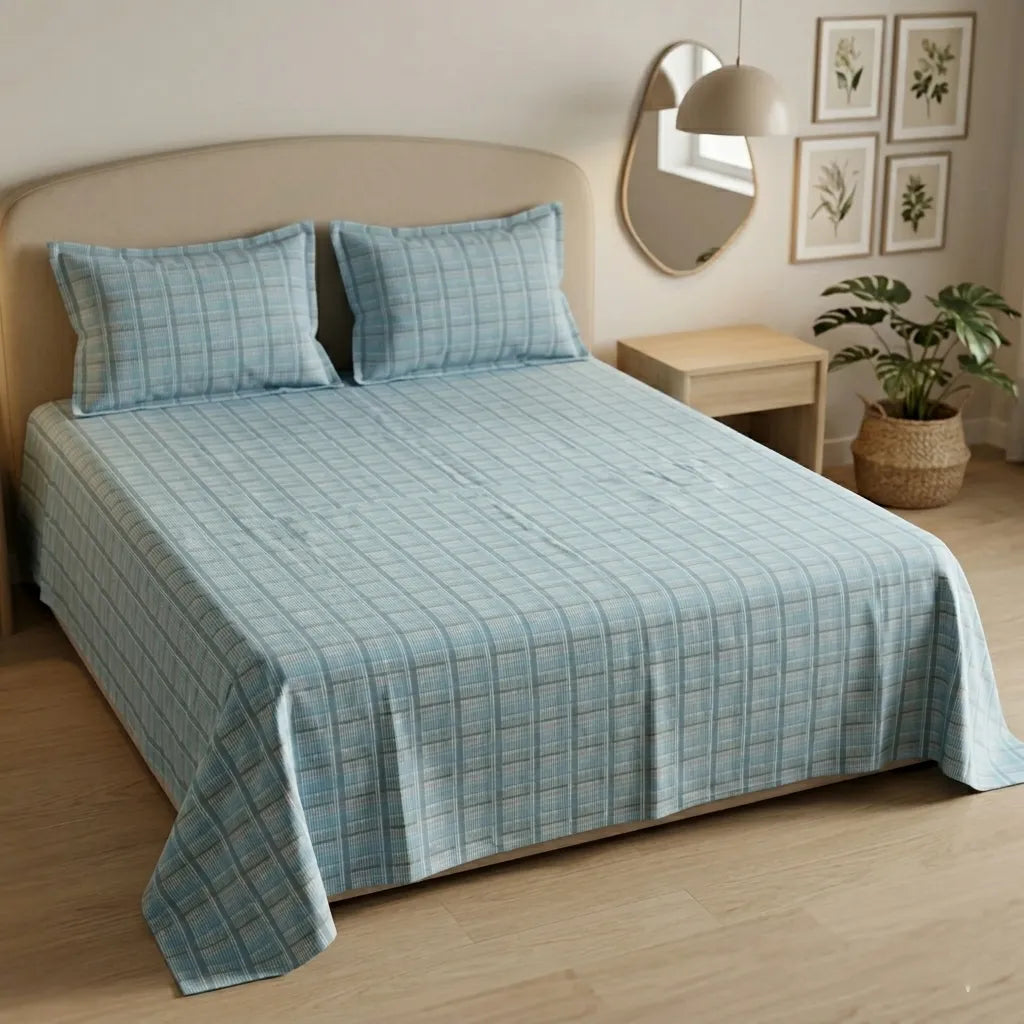 Printed Bedsheet DoubleBed 100% Cotton by Pinsstripe
