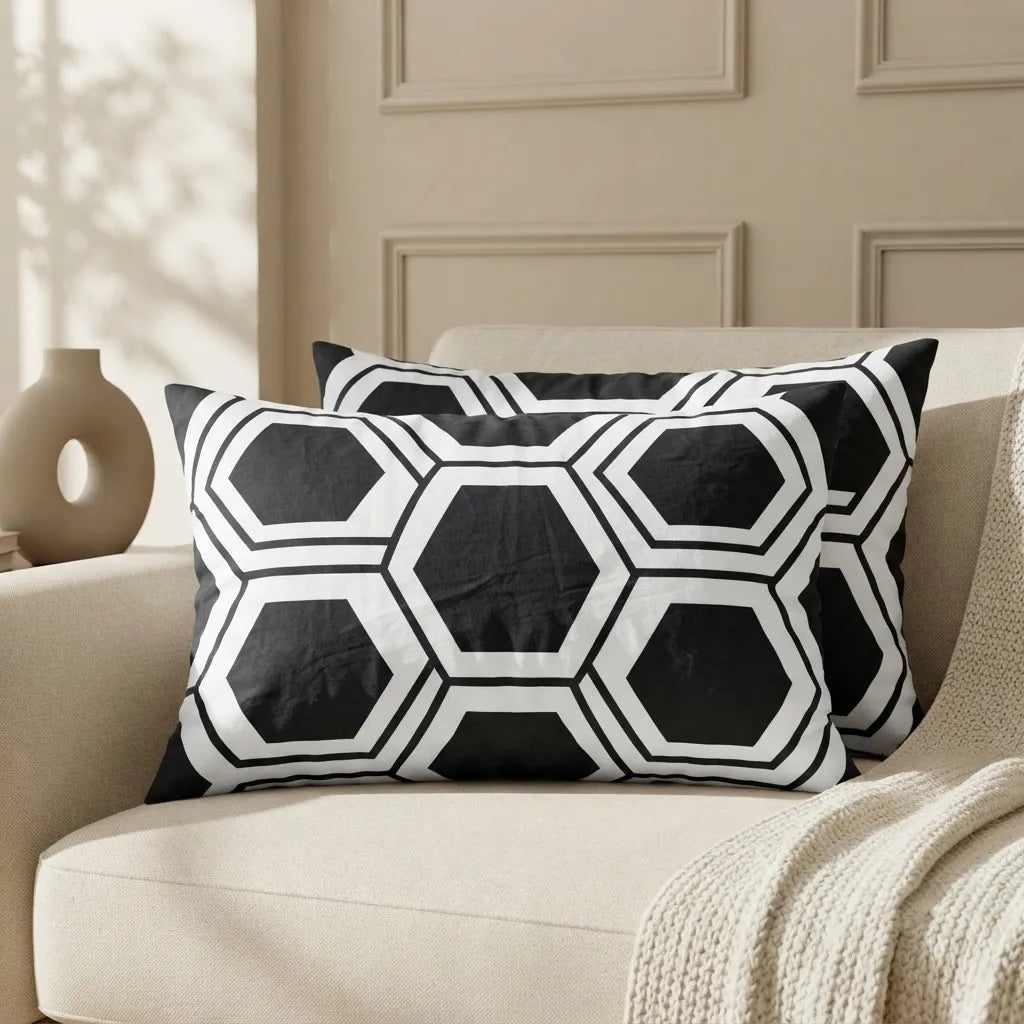 Pillow Covers by Pinsstripe – Pack of 2 – Pure Cotton