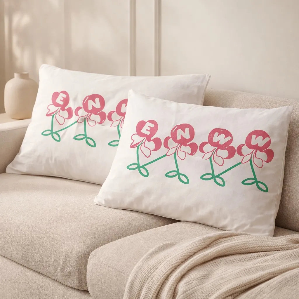 Pillow Covers by Pinsstripe – Pack of 2 – Pure Cotton