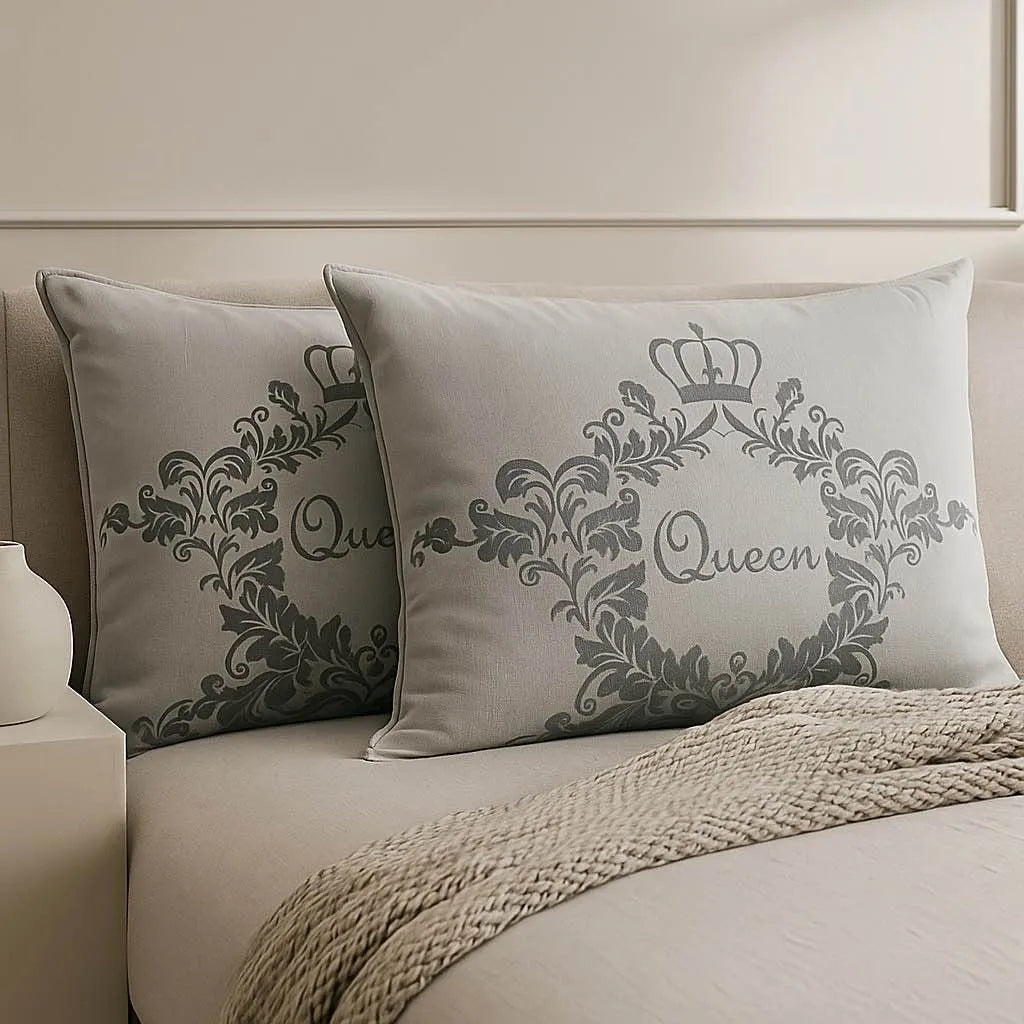 Pillow Covers by Pinsstripe – Pack of 2 – Pure Cotton