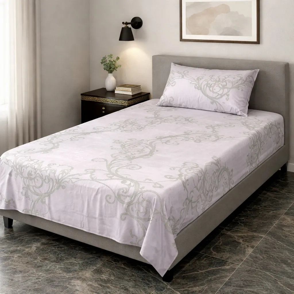 Pinsstripe Printed Bedsheet – Single Bed, 100% Cotton