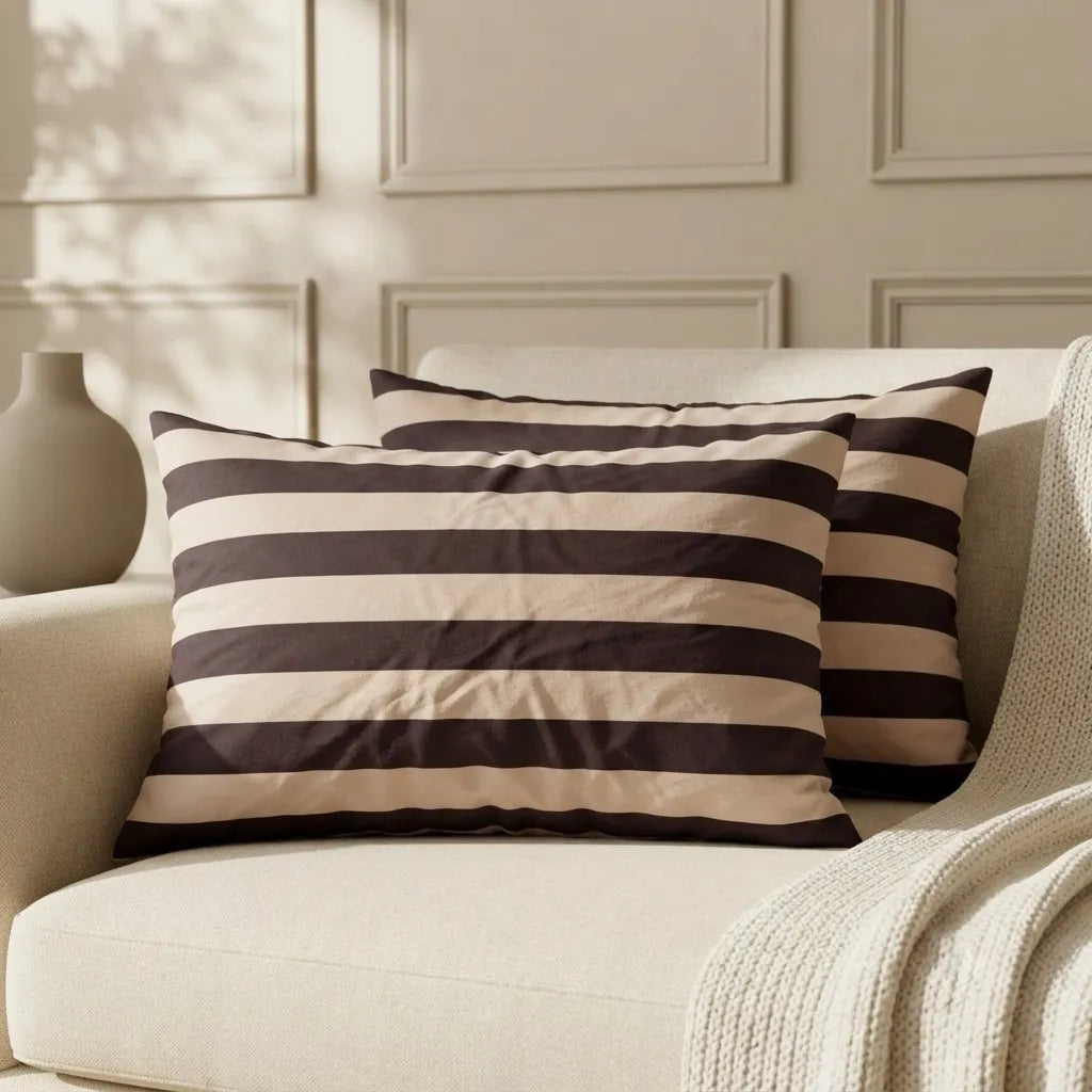 Pillow Covers by Pinsstripe – Pack of 2 – Pure Cotton