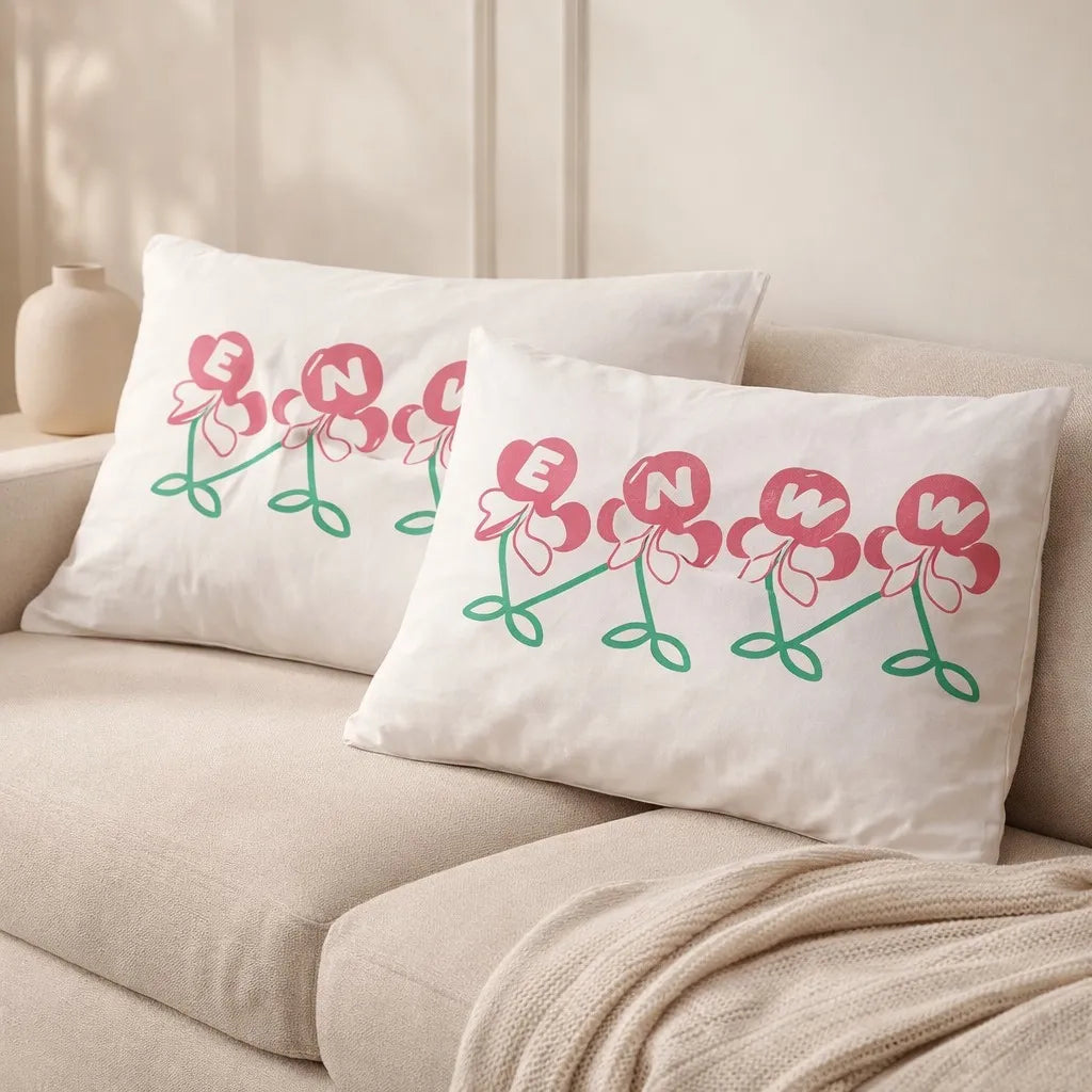 Pillow Covers by Pinsstripe – Pack of 2 – Pure Cotton
