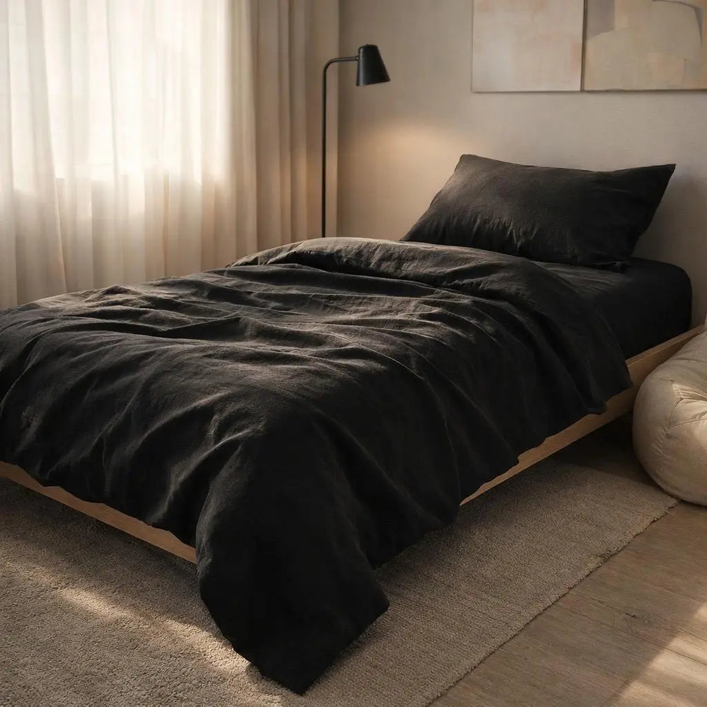 Dyed Bedsheet in Cotton -Single bed -Solid colours By Pinsstripe