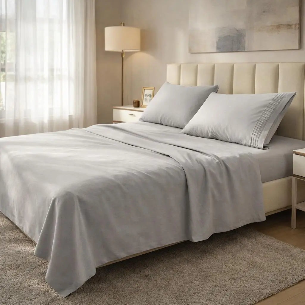 Dyed Bedsheet in Cotton -Single bed -Solid colours By Pinsstripe