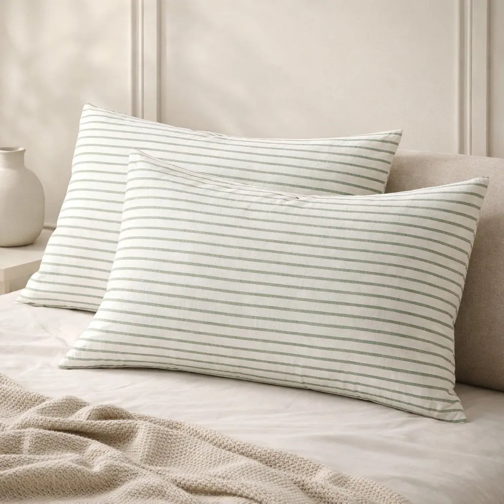 Pillow Covers by Pinsstripe – Pack of 2 – Pure Cotton