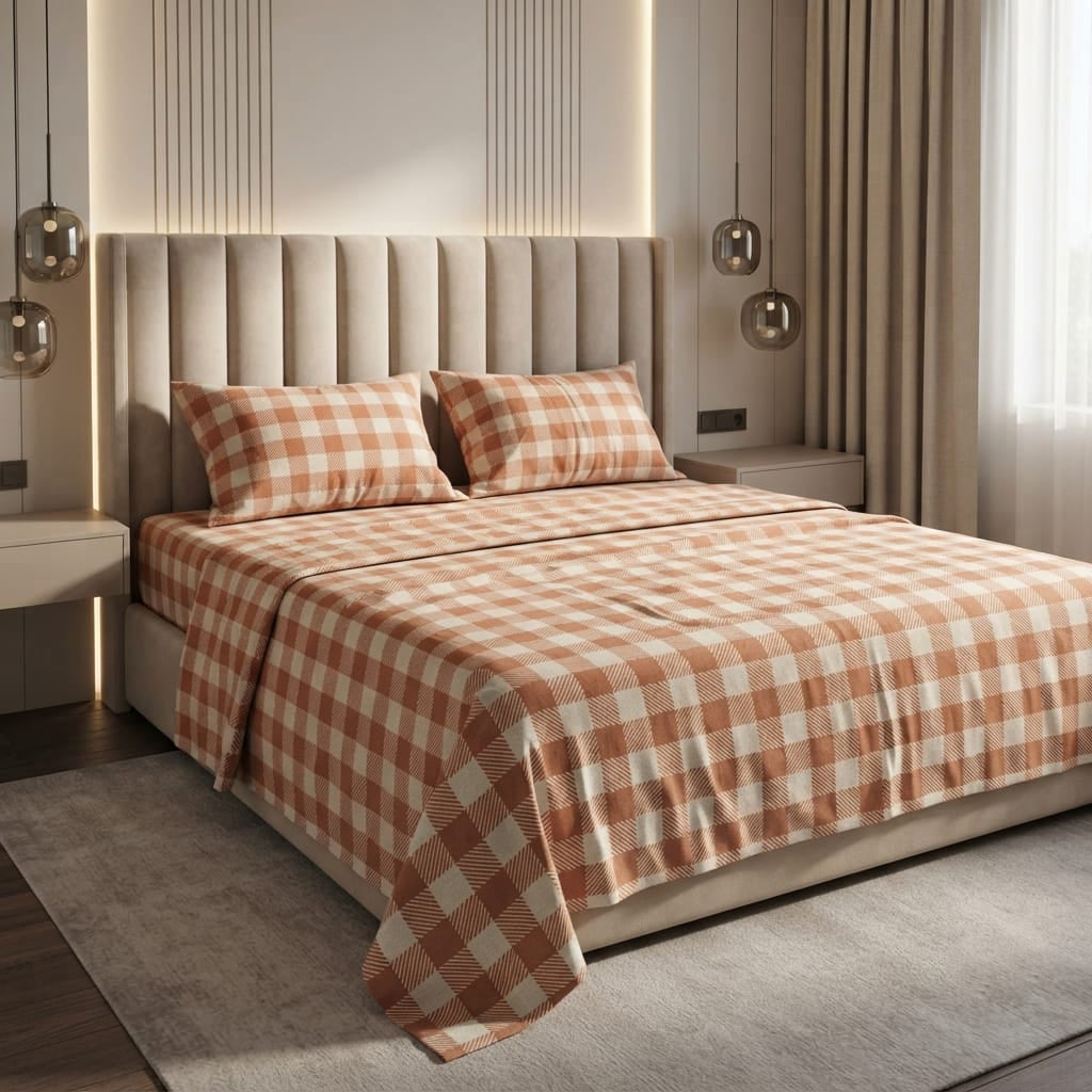 Printed Bedsheet DoubleBed 100% Cotton by Pinsstripe