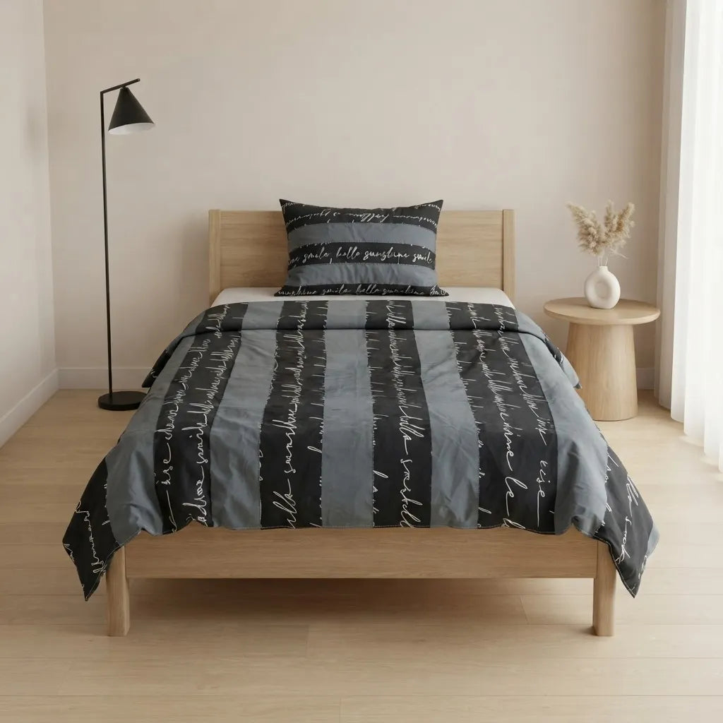 Patched Bedsheet by Pinsstripe – Single Bed, 100% Cotton