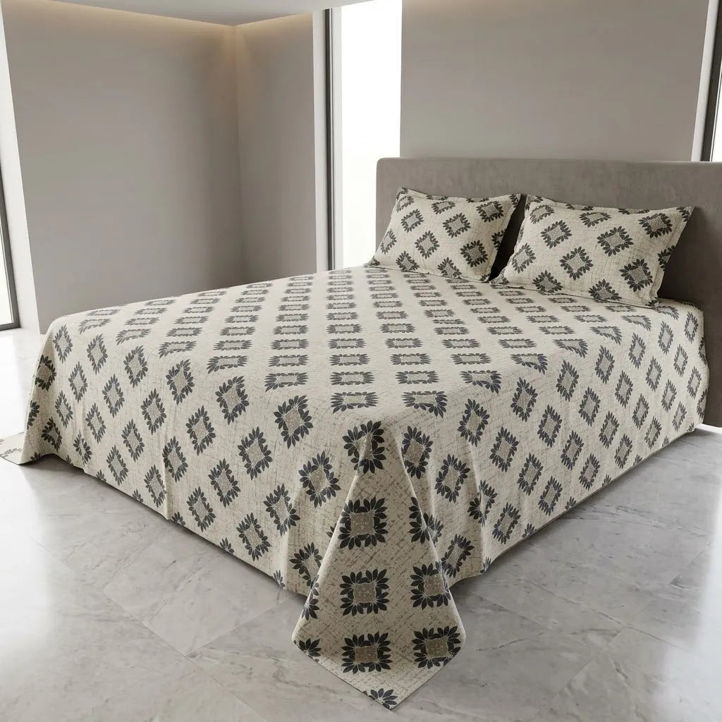 Printed Bedsheet DoubleBed 100% Cotton by Pinsstripe
