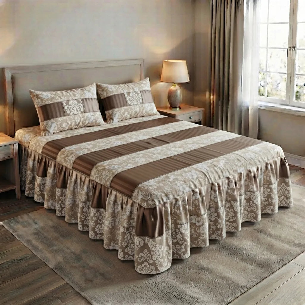 Patched Bedsheet by Pinsstripe– For Double Bed-100% Cotton