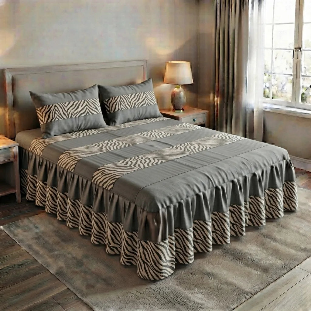 Patched Bedsheet by Pinsstripe– For Double Bed-100% Cotton