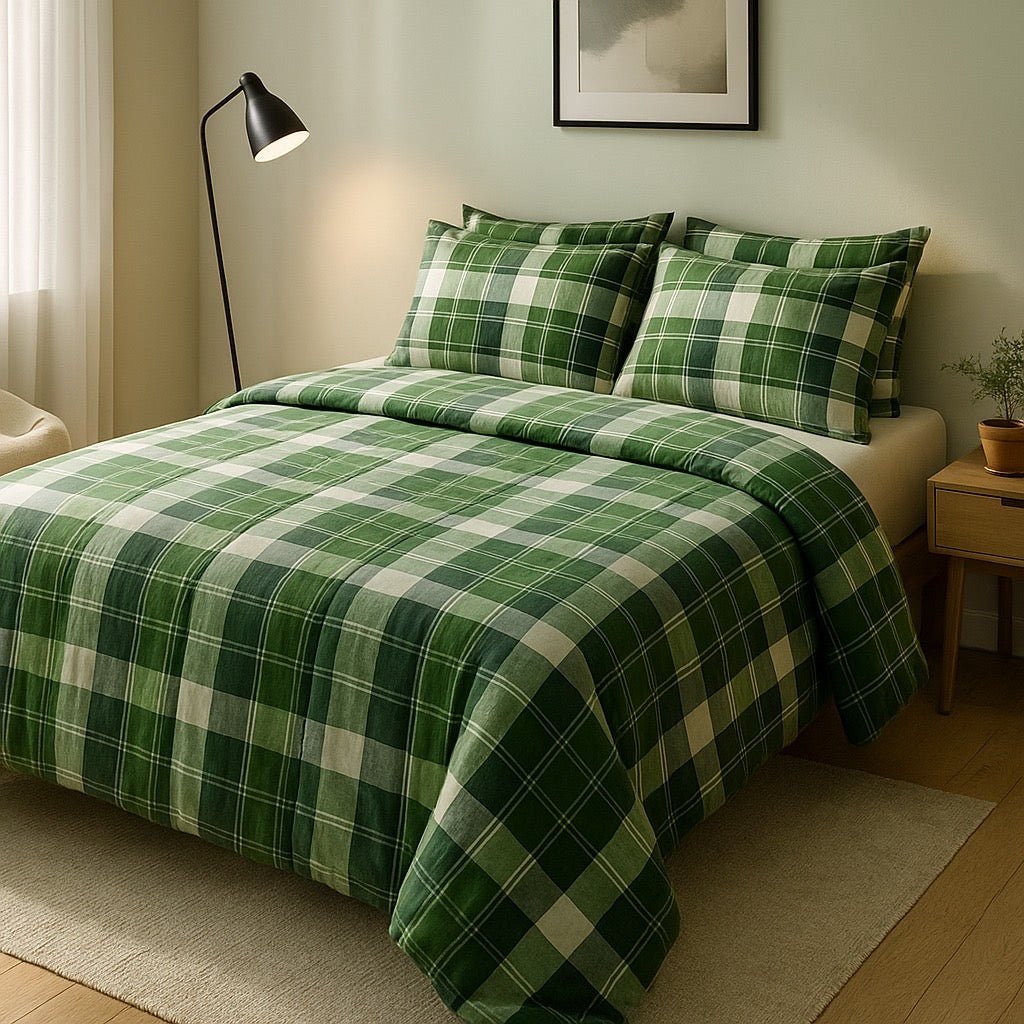 Razai Set - 6pc - Pure Cotton - Double Bed by Pinsstripe - Pinsstripe