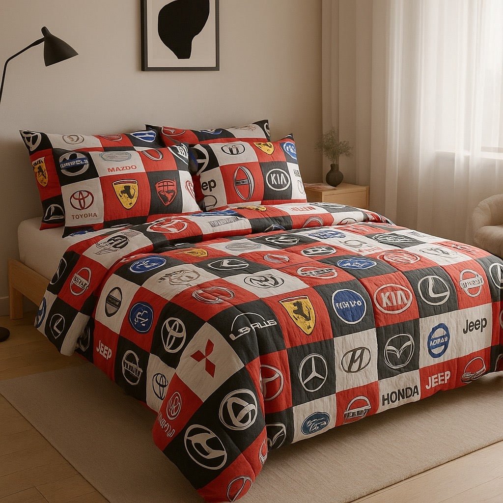 Razai Set - 6pc - Pure Cotton - Double Bed by Pinsstripe - Pinsstripe