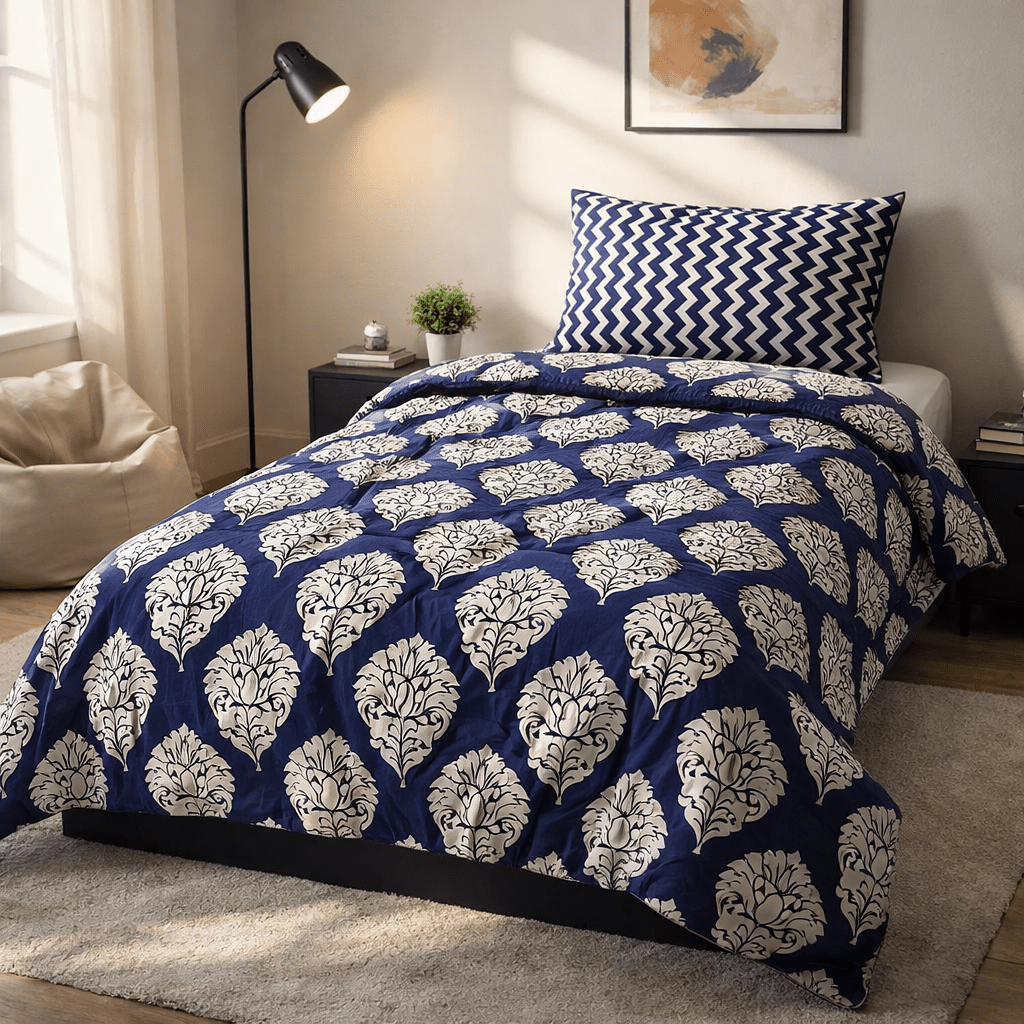 Razai Set by Pinsstripe – for single bed - 3 pc cotton - Pinsstripe