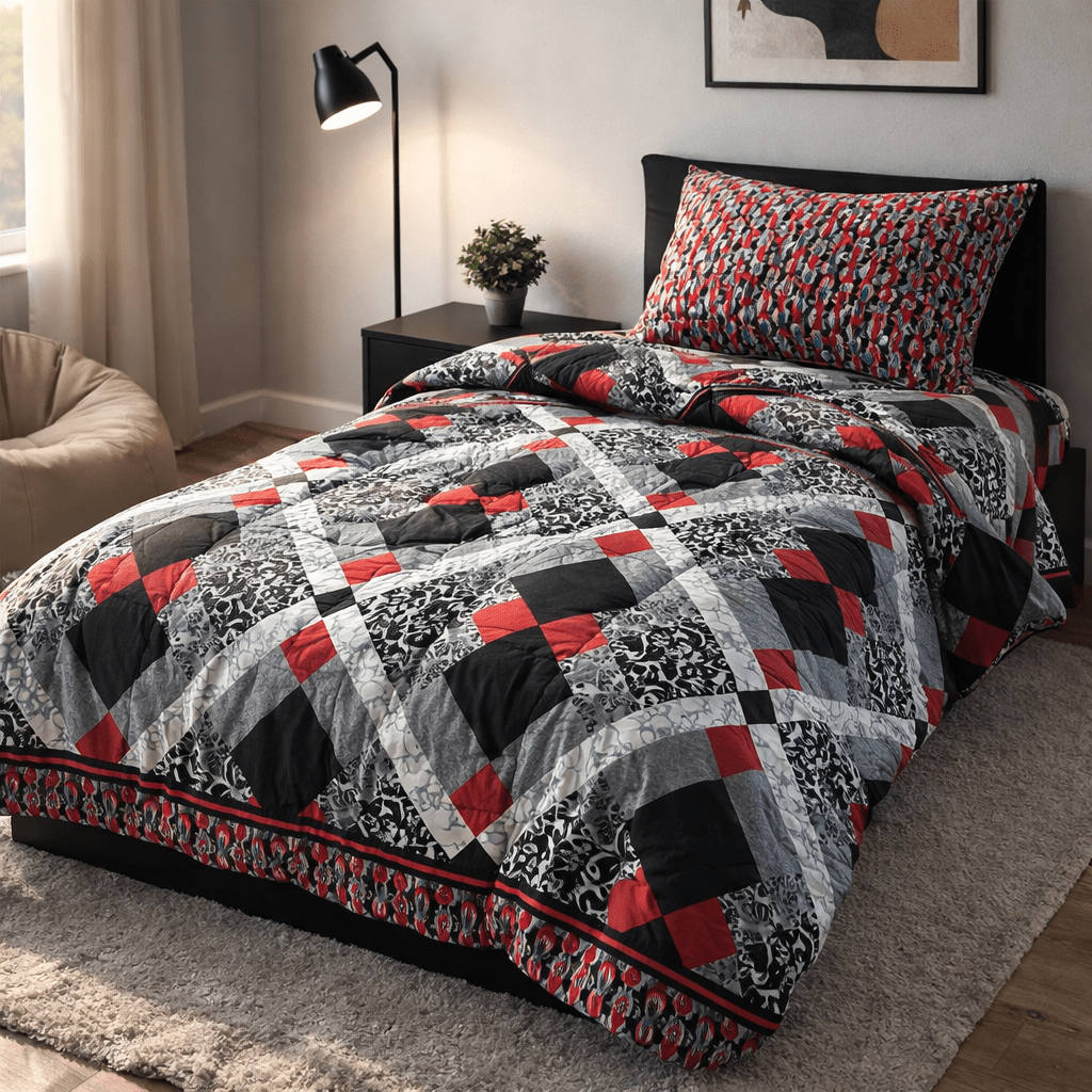 Razai Set by Pinsstripe – for single bed - 3 pc cotton - Pinsstripe