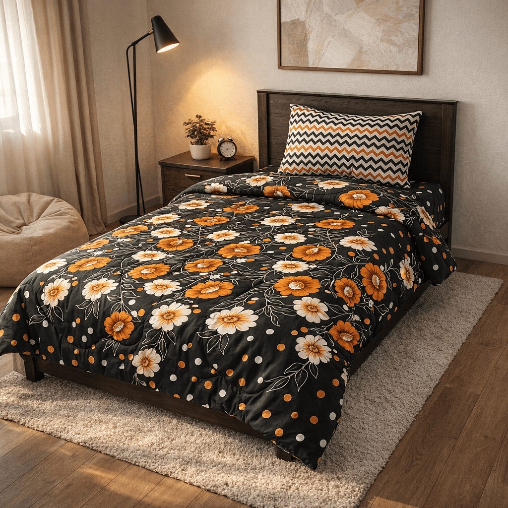 Razai Set by Pinsstripe – for single bed - 3 pc cotton - Pinsstripe