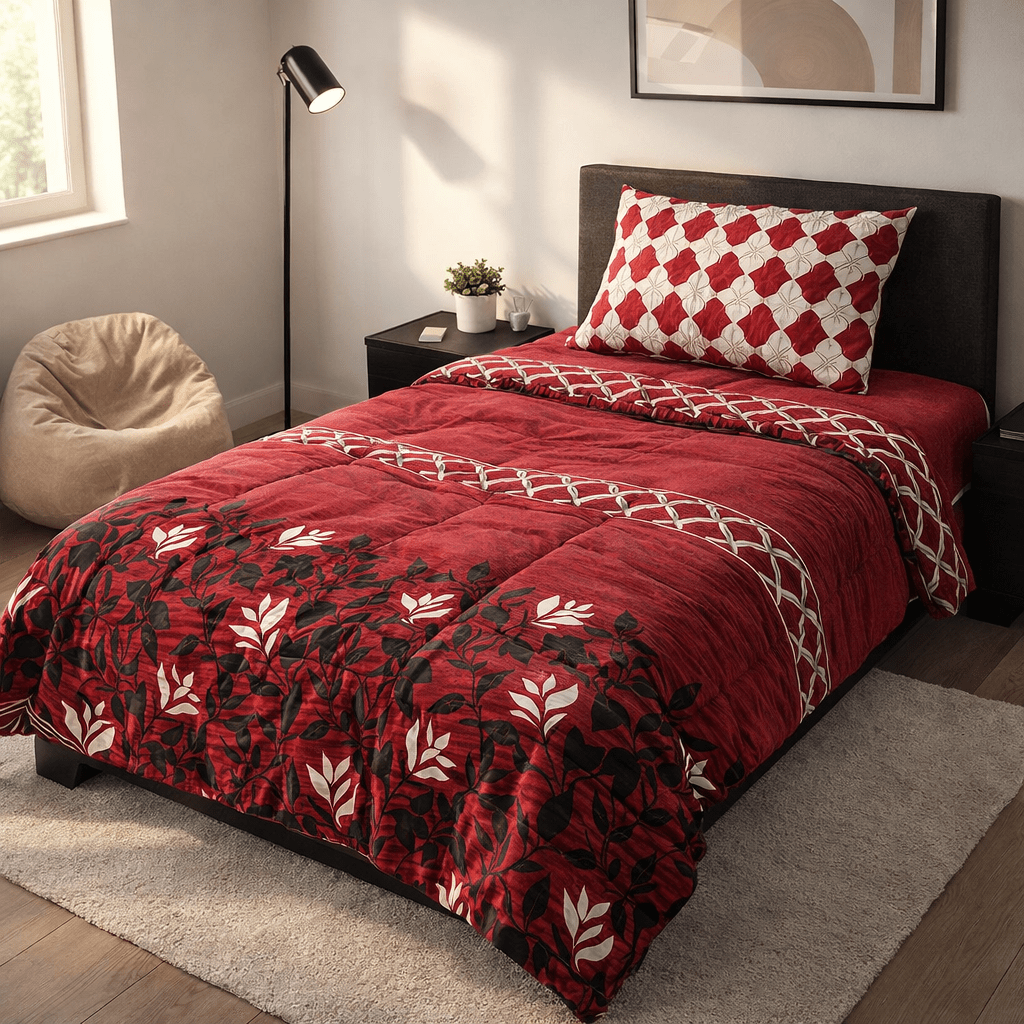 Razai Set by Pinsstripe – for single bed - 3 pc cotton - Pinsstripe