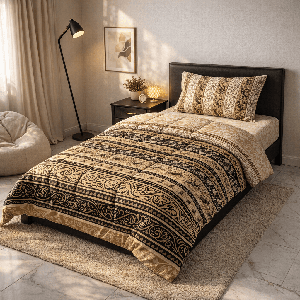 Razai Set by Pinsstripe – for single bed - 3 pc cotton - Pinsstripe