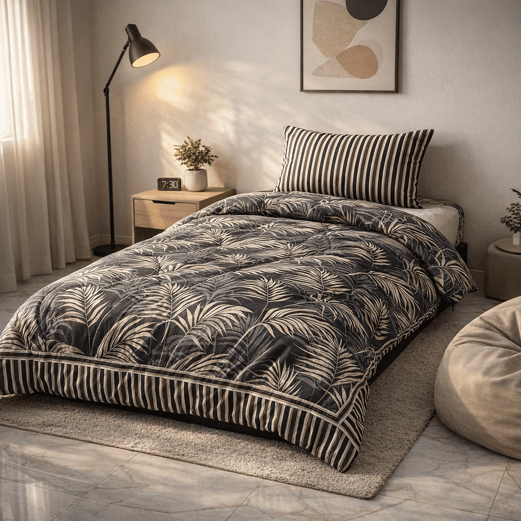 Razai Set by Pinsstripe – for single bed - 3 pc cotton - Pinsstripe