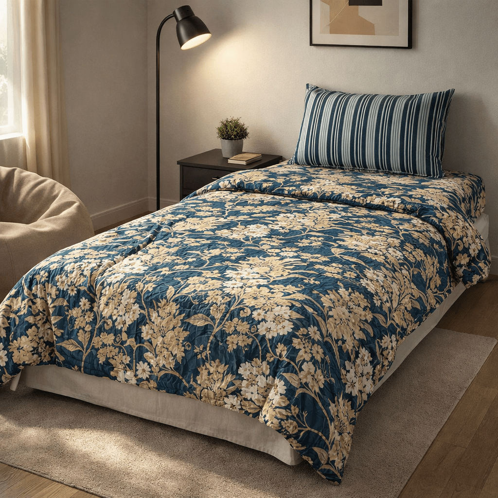 Razai Set by Pinsstripe – for single bed - 3 pc cotton - Pinsstripe